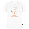 Skater Cat – Katzen T-Shirt (Frauen) - Weiß