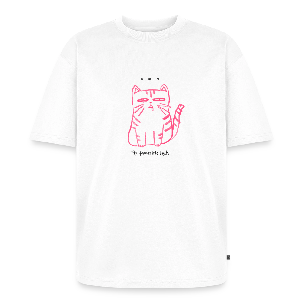 No Thoughts Left – Katzen T-Shirt (Unisex) - Weiß