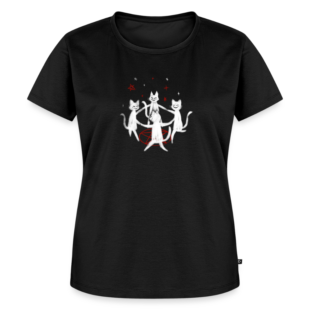 Cat Circle – Katzen T-Shirt (Frauen) - Schwarz