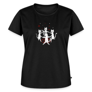 Cat Circle – Katzen T-Shirt (Frauen) - Schwarz