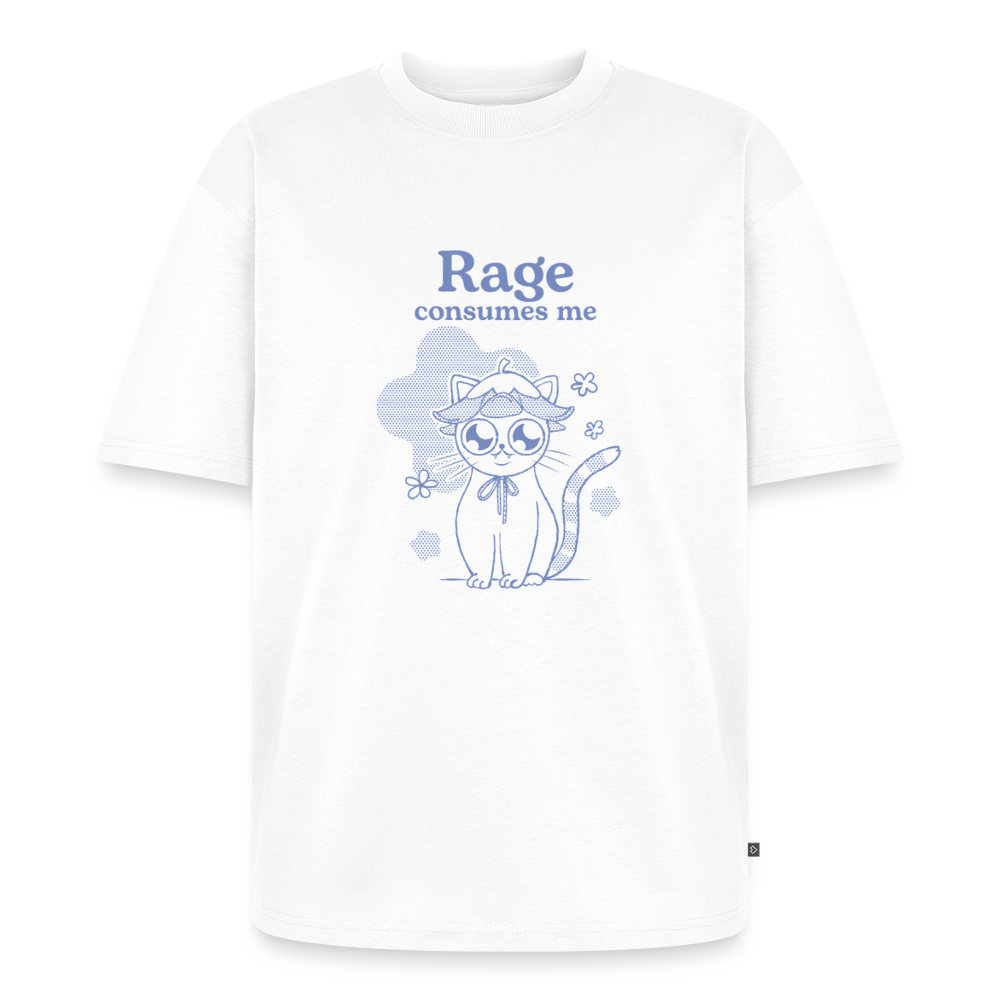 Rage Consumes Me – Katzen T-Shirt (Unisex) - Weiß