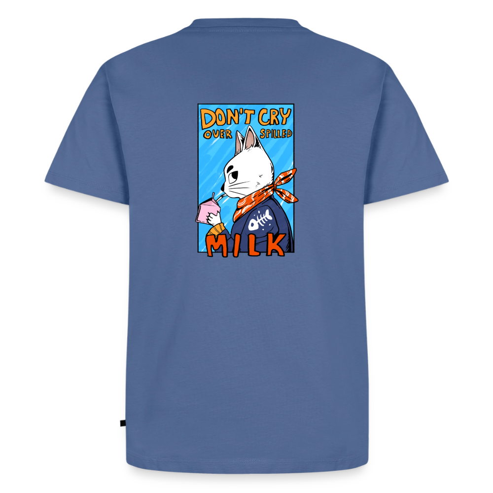 Don't cry over spilled milk – Katzen T-Shirt (Männer) - Taubenblau