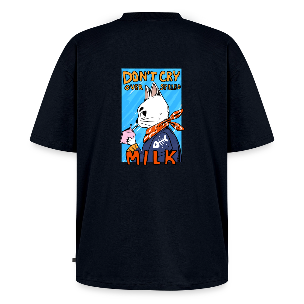 Don't cry over spilled milk – Katzen T-Shirt (Unisex) - Navy