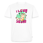 I LOVE SUSHI – Katzen T-Shirt (Männer) - Weiß