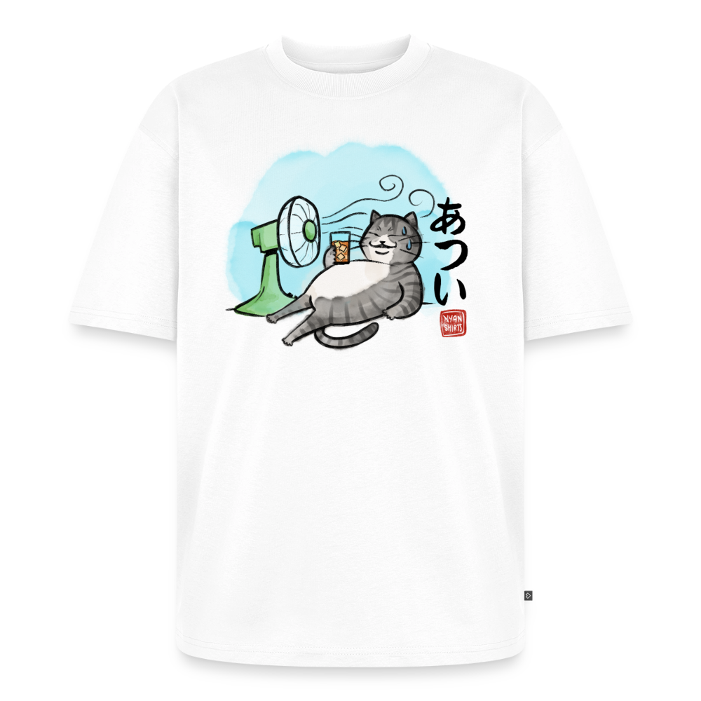 Atsui! – Katzen T-Shirt (Unisex) - Weiß