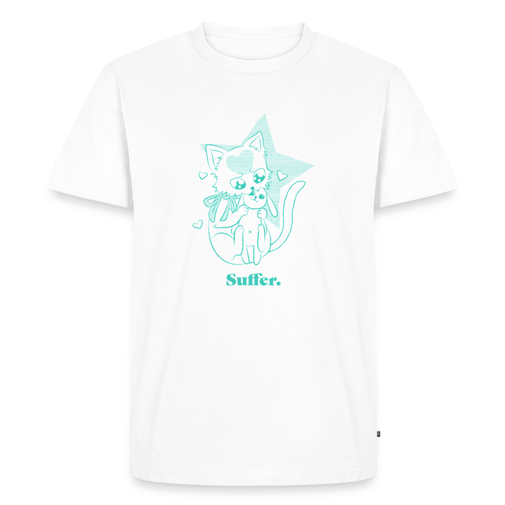 Suffer – Katzen T-Shirt (Männer) - Weiß