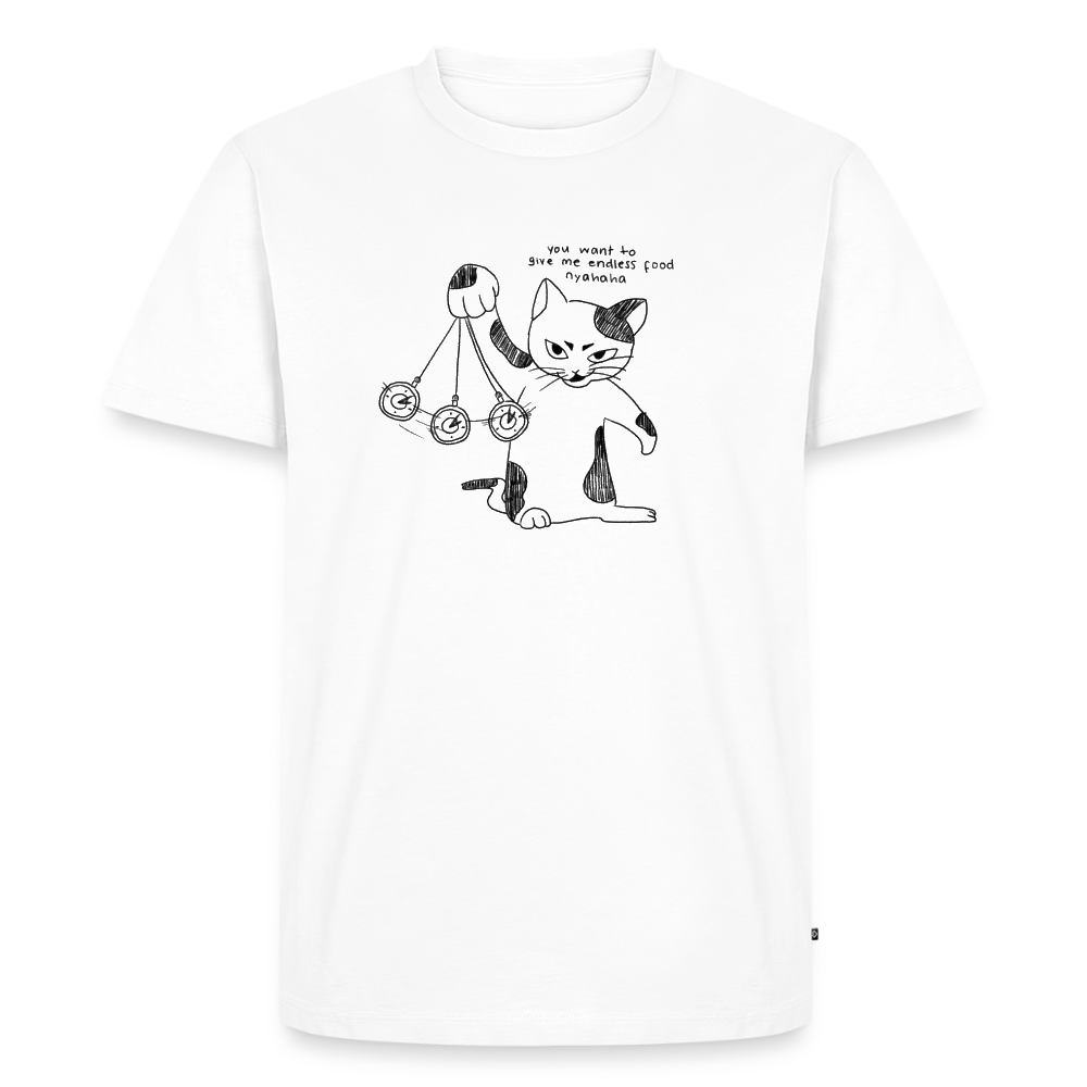 Feline Mind Games – Katzen T-Shirt (Männer) - Weiß