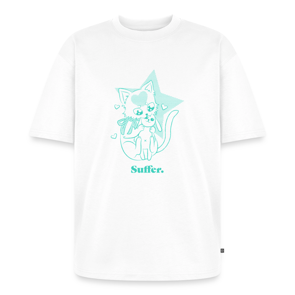 Suffer – Katzen T-Shirt (Unisex) - Weiß