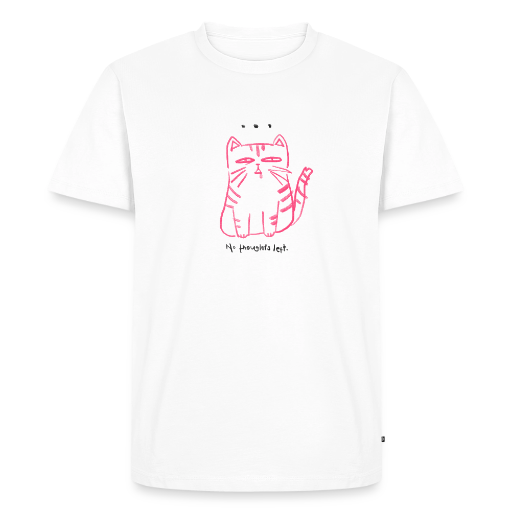 No Thoughts Left – Katzen T-Shirt (Männer) - Weiß