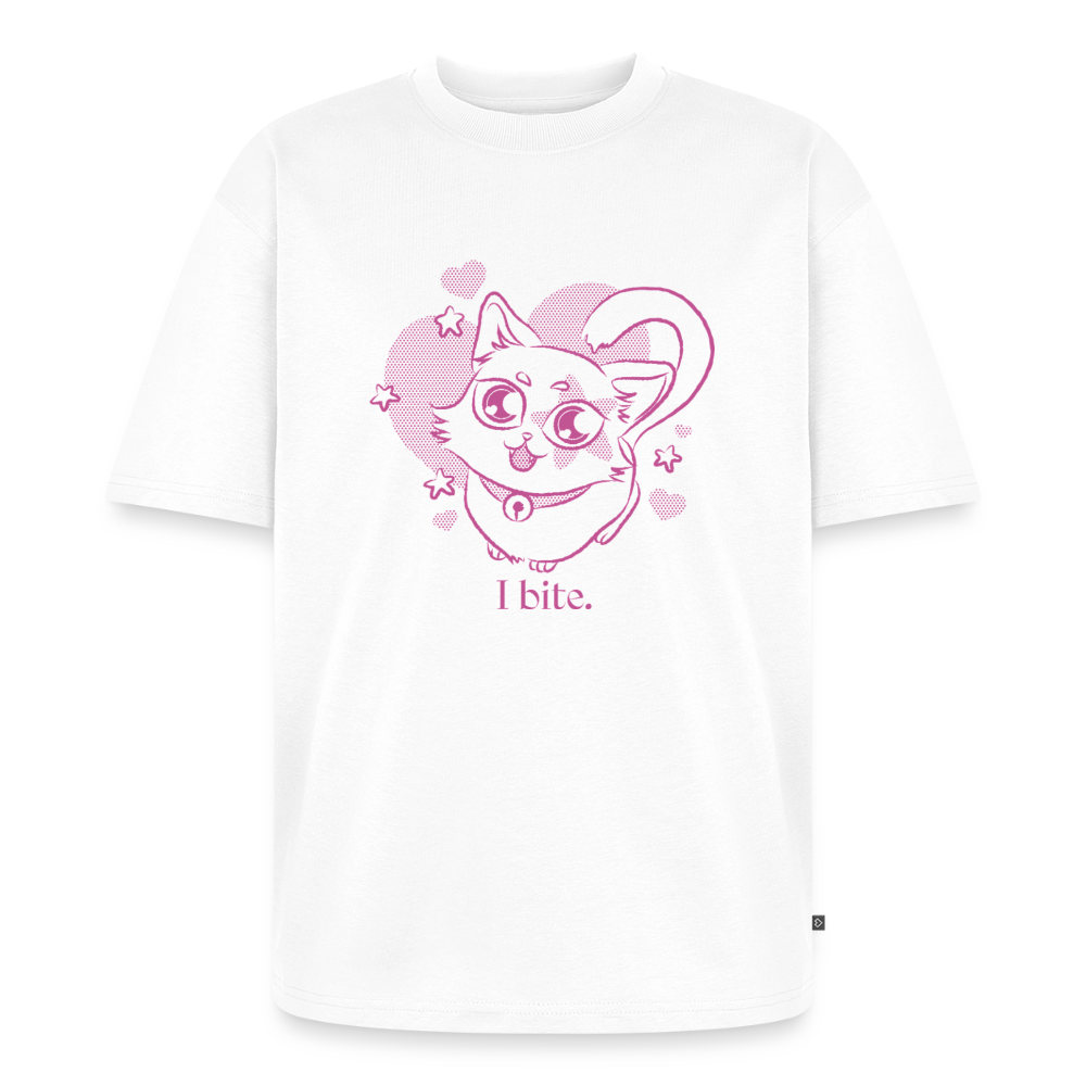 I Bite – Katzen T-Shirt (Unisex) - Weiß