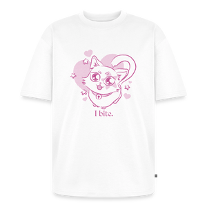 I Bite – Katzen T-Shirt (Unisex) - Weiß