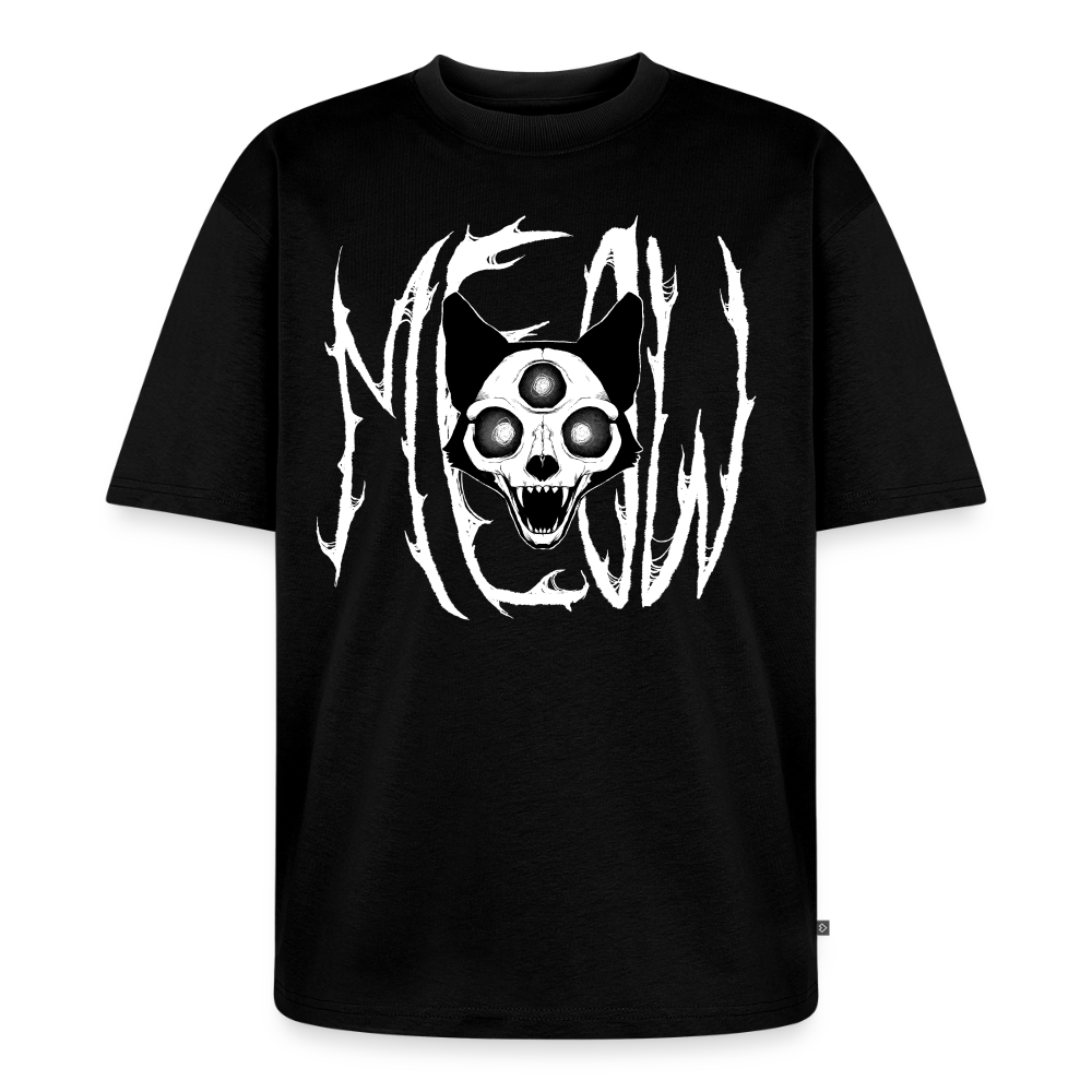 MEOW – Katzen T-Shirt (Unisex) - Schwarz