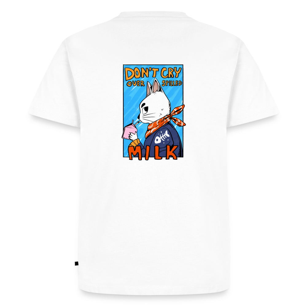 Don't cry over spilled milk – Katzen T-Shirt (Männer) - Weiß