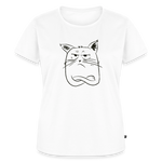Cranky Cat – Katzen T-Shirt (Frauen) - Weiß