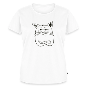Cranky Cat – Katzen T-Shirt (Frauen) - Weiß