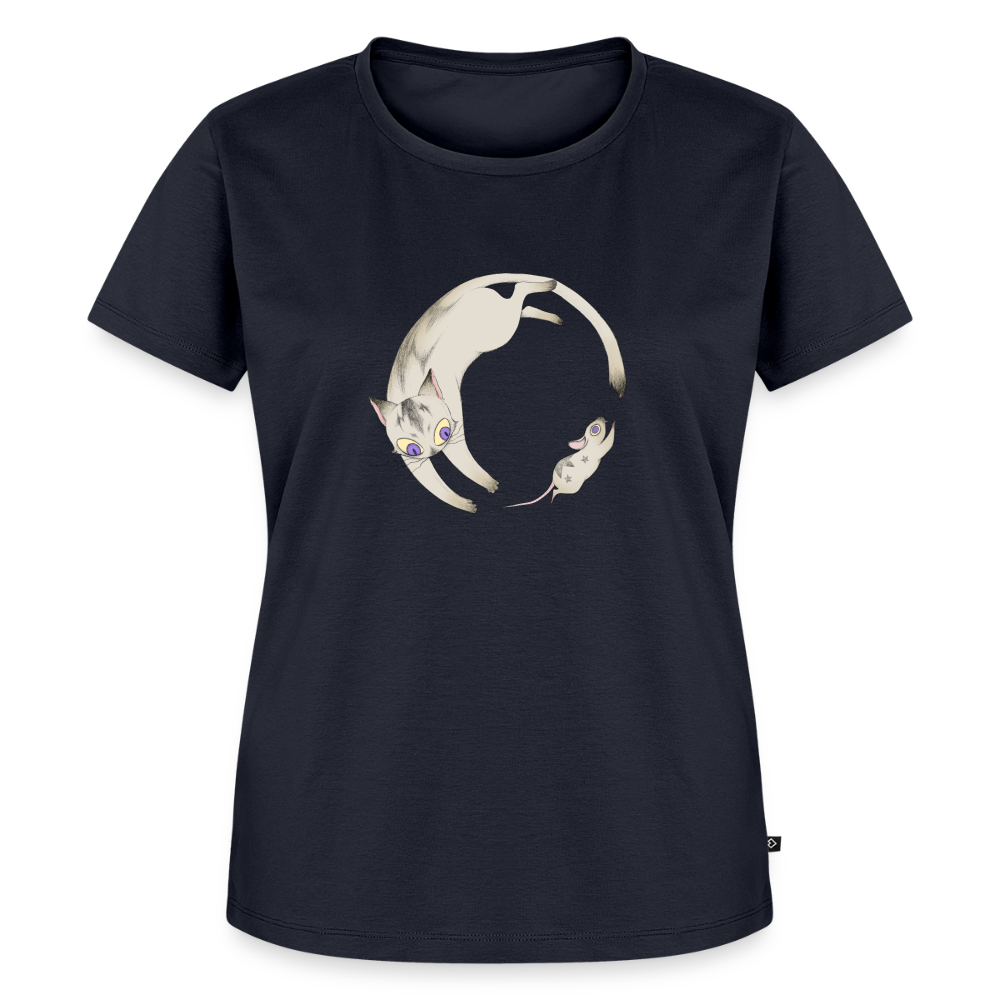 Endless Hunt – Katzen T-Shirt (Frauen) - Navy