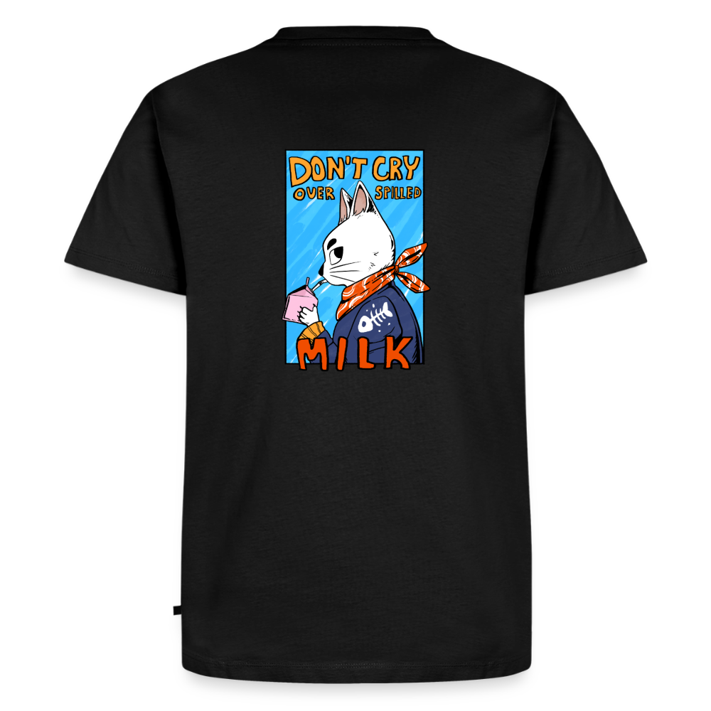 Don't cry over spilled milk – Katzen T-Shirt (Männer) - Schwarz