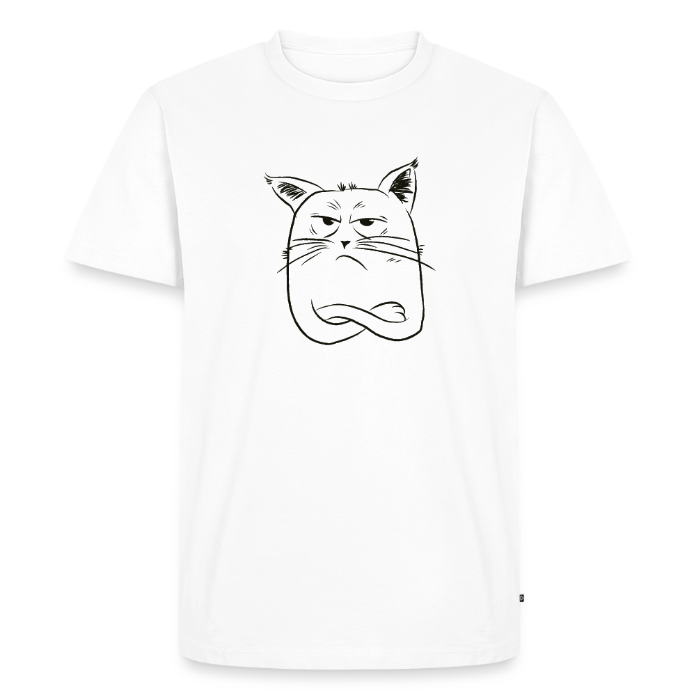 Cranky Cat – Katzen T-Shirt (Männer) - Weiß