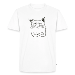 Cranky Cat – Katzen T-Shirt (Männer) - Weiß