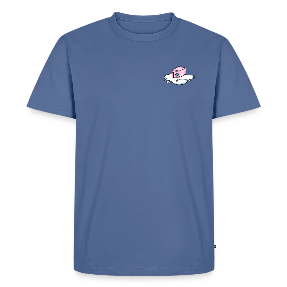 Don't cry over spilled milk – Katzen T-Shirt (Männer) - Taubenblau