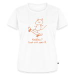 Skater Cat – Katzen T-Shirt (Frauen) - Weiß