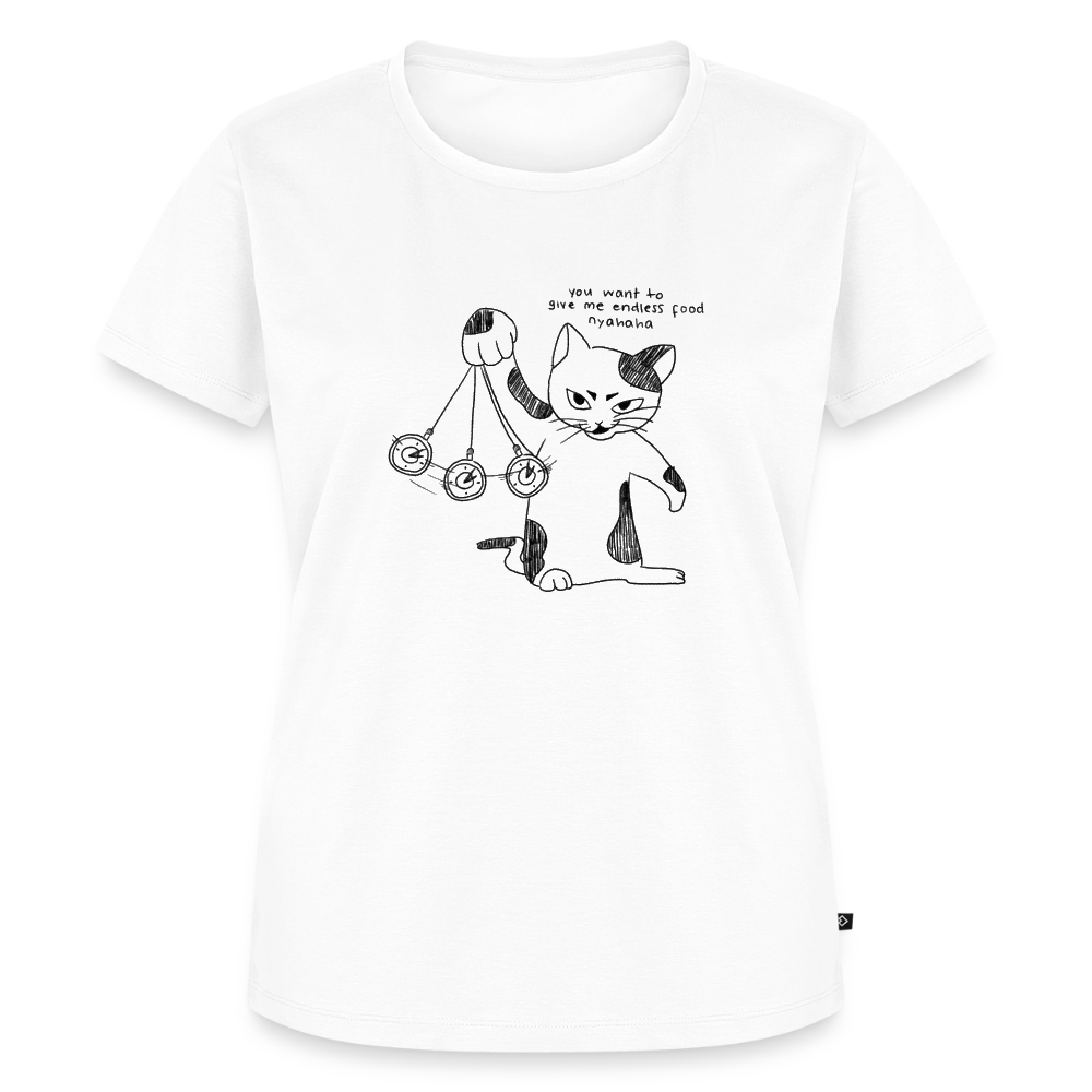 Feline Mind Games – Katzen T-Shirt (Frauen) - Weiß