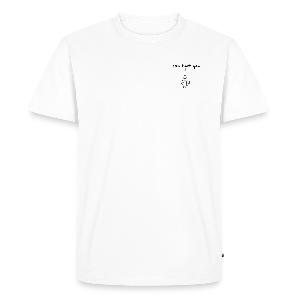 Handle With Care – Katzen T-Shirt (Männer) - Weiß