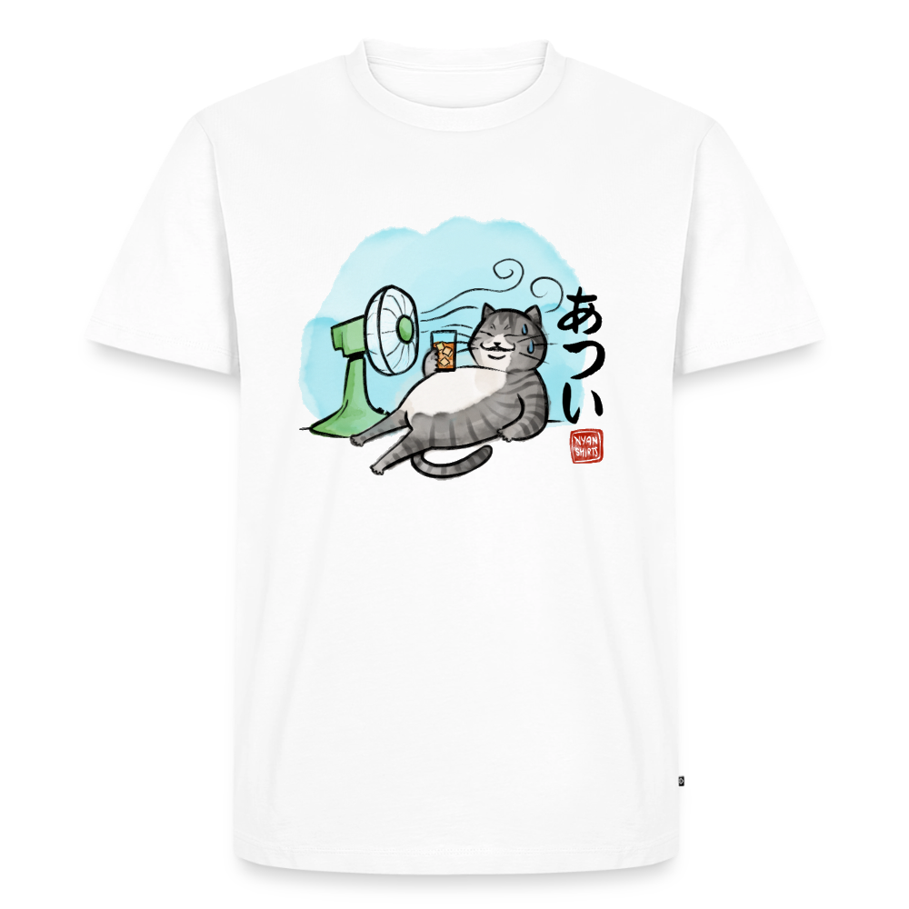 Atsui! – Katzen T-Shirt (Männer) - Weiß