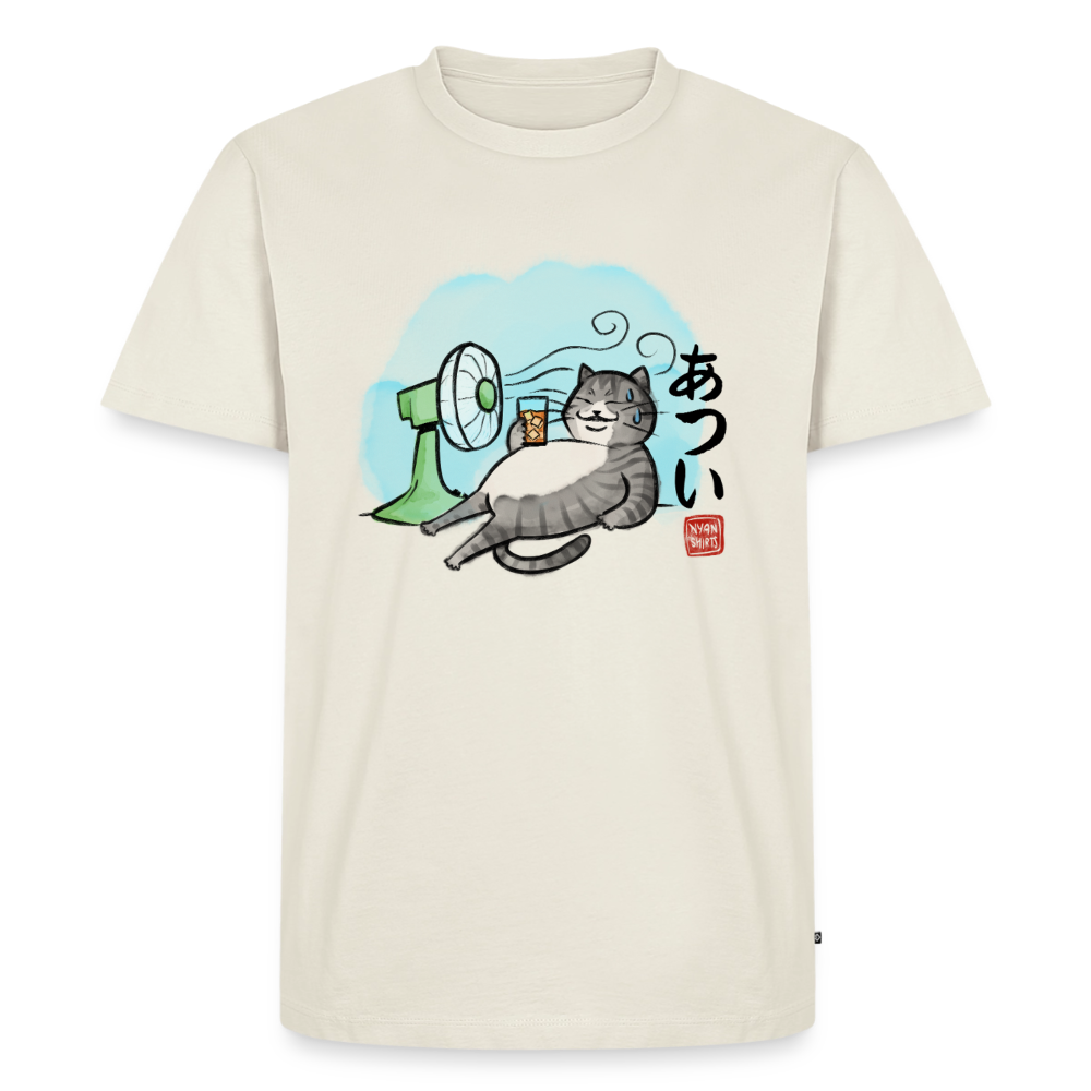 Atsui! – Katzen T-Shirt (Männer) - Naturweiß