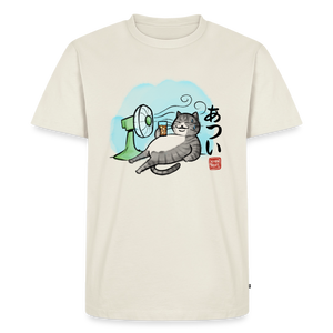Atsui! – Katzen T-Shirt (Männer) - Naturweiß