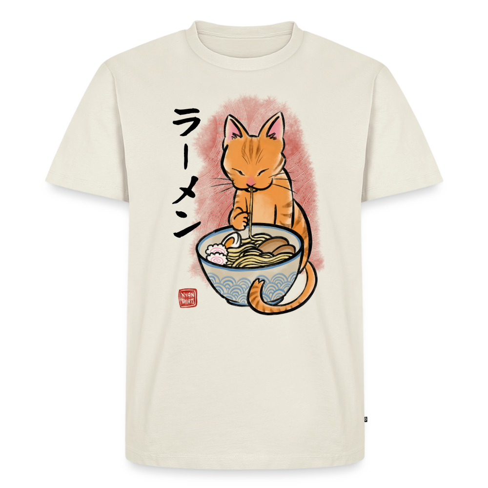 Ramen Cat – Katzen T-Shirt (Männer) - Naturweiß