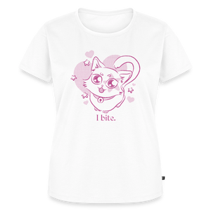 I Bite – Katzen T-Shirt (Frauen) - Weiß
