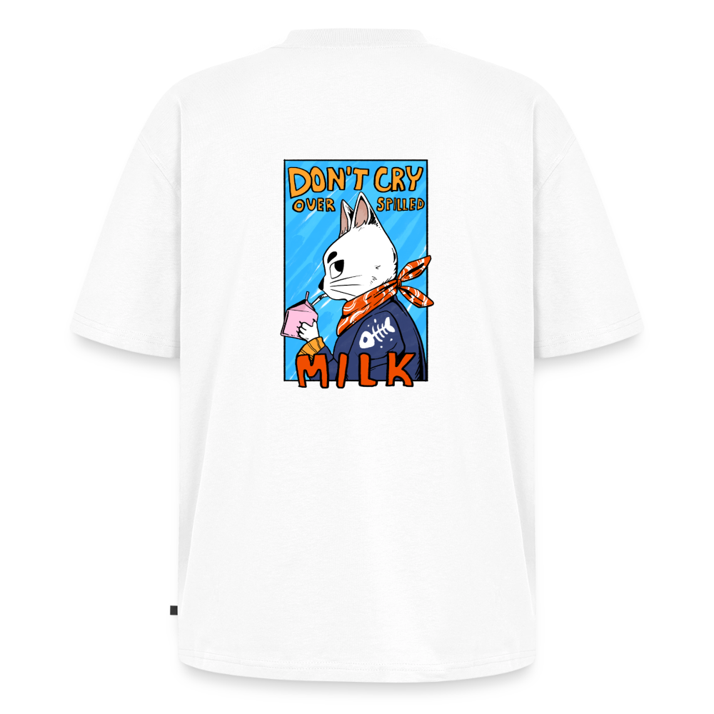 Don't cry over spilled milk – Katzen T-Shirt (Unisex) - Weiß
