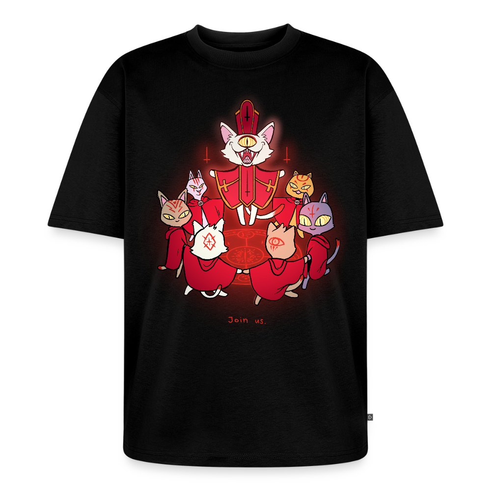Cat Cult – Katzen T-Shirt (Unisex) - Schwarz