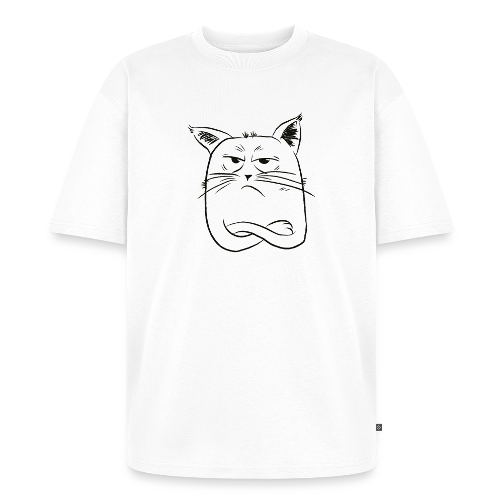 Cranky Cat – Katzen T-Shirt (Unisex) - Weiß