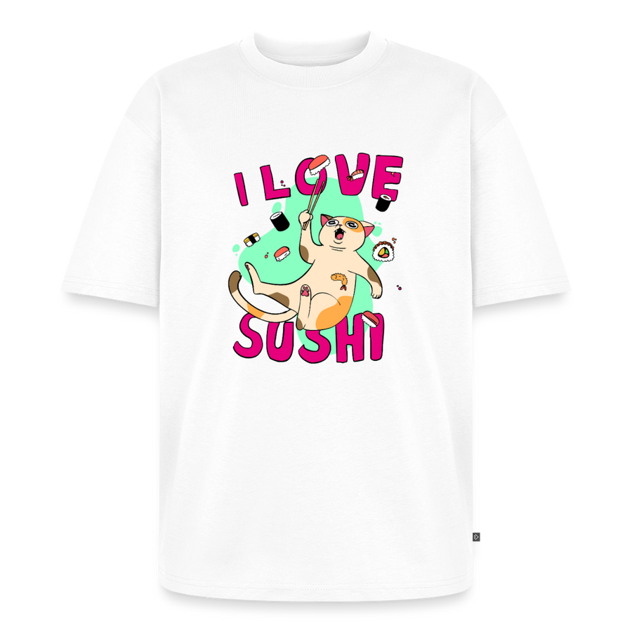 I LOVE SUSHI – Katzen T-Shirt (Unisex)