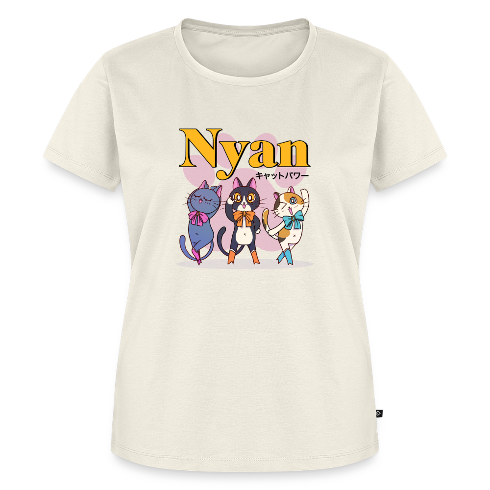 Cat Power – Katzen T-Shirt (Frauen) - Naturweiß