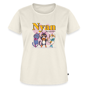 Cat Power – Katzen T-Shirt (Frauen) - Naturweiß