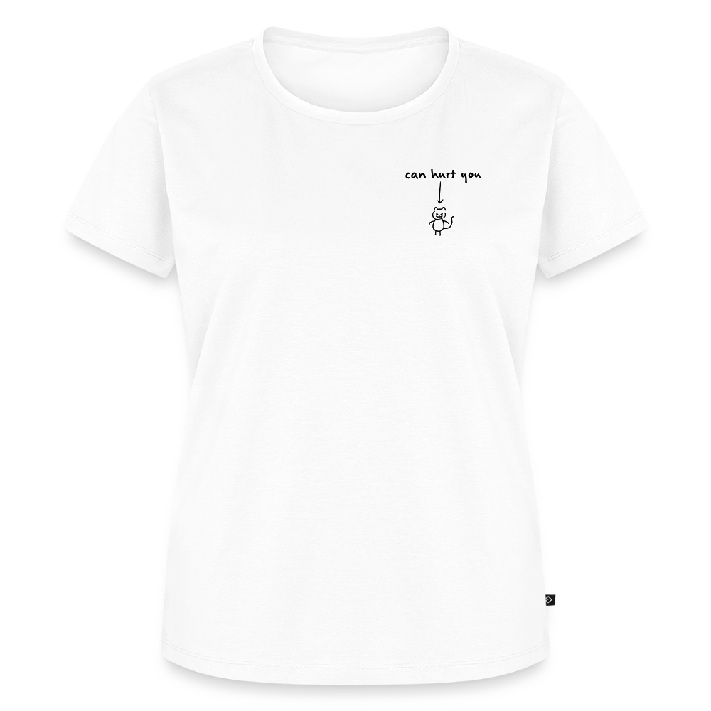 Handle With Care – Katzen T-Shirt (Frauen) - Weiß