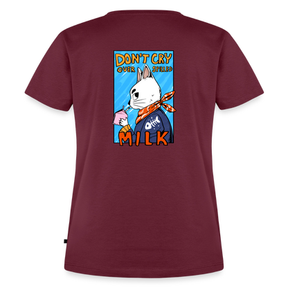 Don't cry over spilled milk – Katzen T-Shirt (Frauen) - Burgunderrot