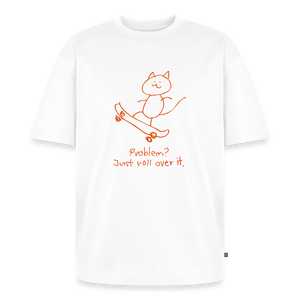 Skater Cat – Katzen T-Shirt (Unisex) - Weiß
