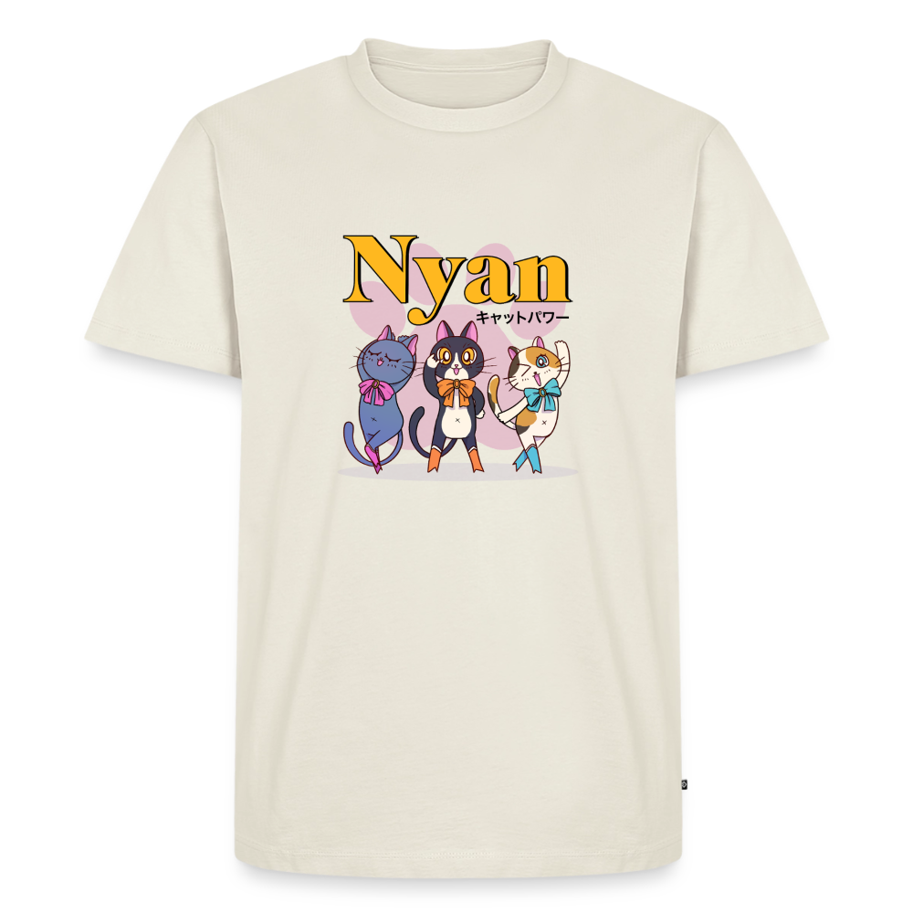 Cat Power – Katzen T-Shirt (Männer) - Naturweiß