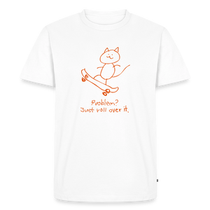 Skater Cat – Katzen T-Shirt (Männer) - Weiß