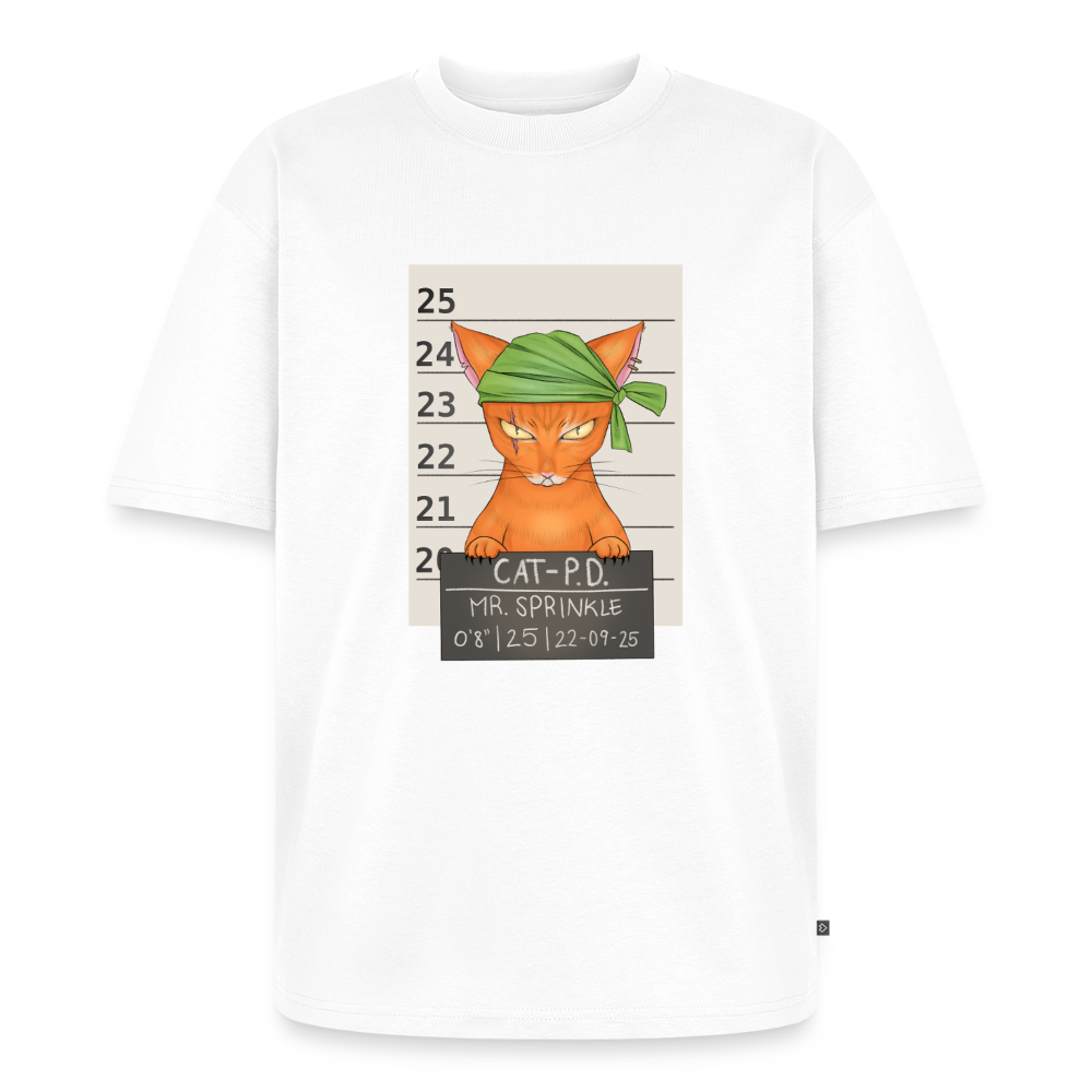 Mr. Sprinkle – Katzen T-Shirt (Unisex) - Weiß