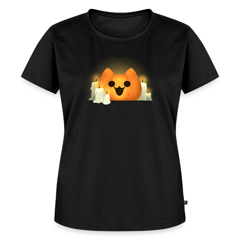 Pumpkin Cat – Katzen T-Shirt (Frauen) - Schwarz