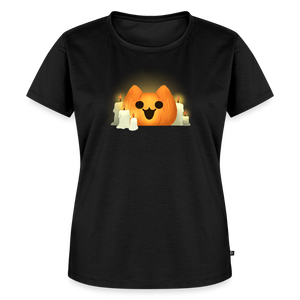 Pumpkin Cat – Katzen T-Shirt (Frauen) - Schwarz
