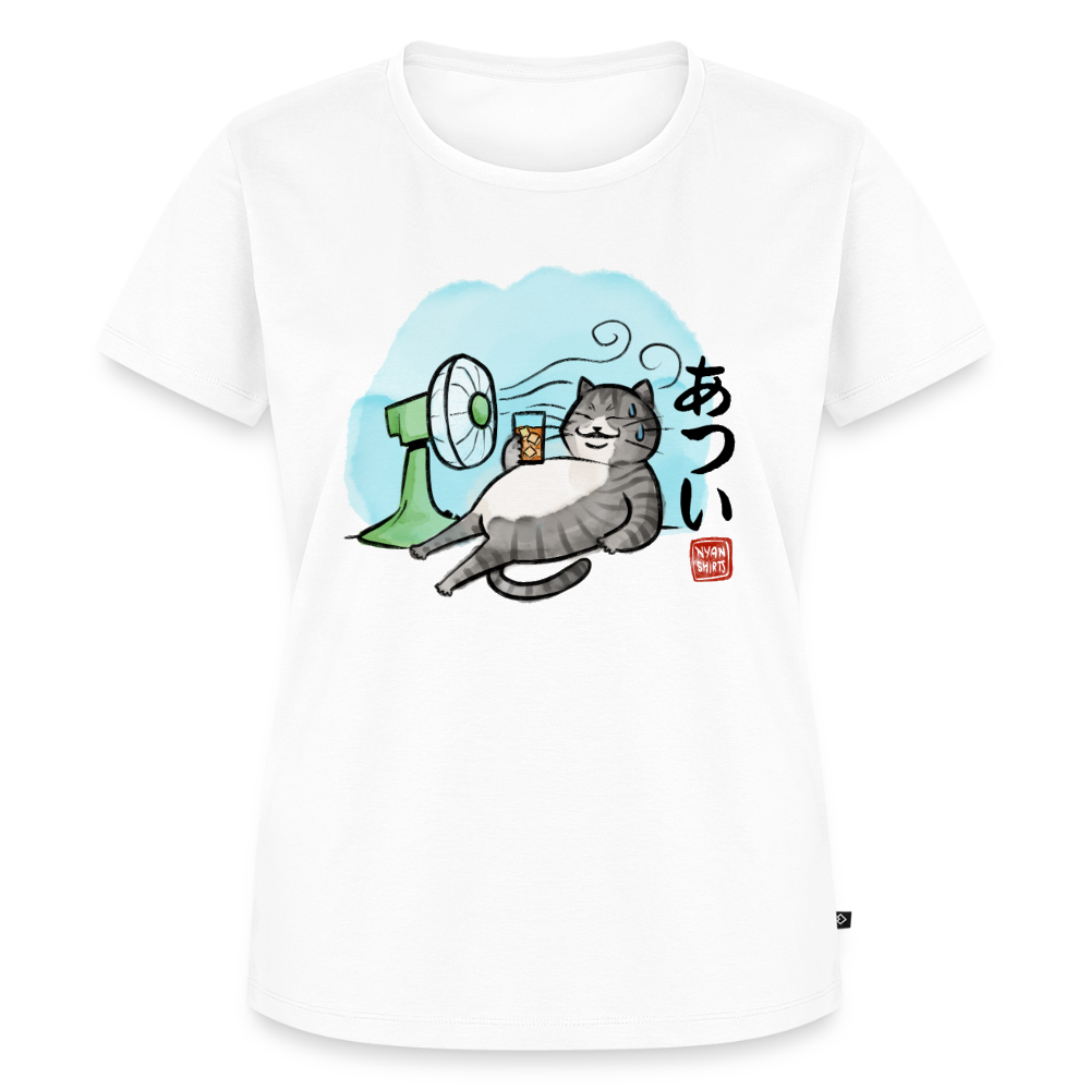 Atsui! – Katzen T-Shirt (Frauen) - Weiß