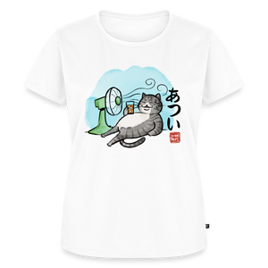 Atsui! – Katzen T-Shirt (Frauen) - Weiß