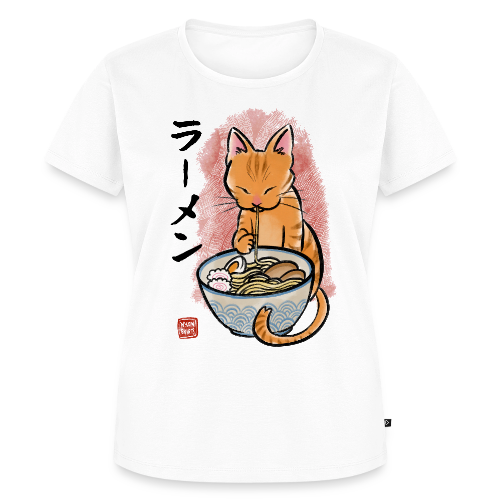 Ramen Cat – Katzen T-Shirt (Frauen) - Weiß