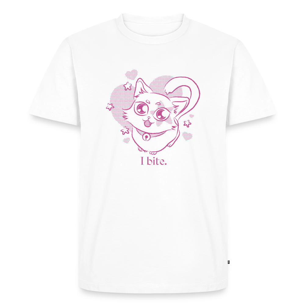 I Bite – Katzen T-Shirt (Männer) - Weiß